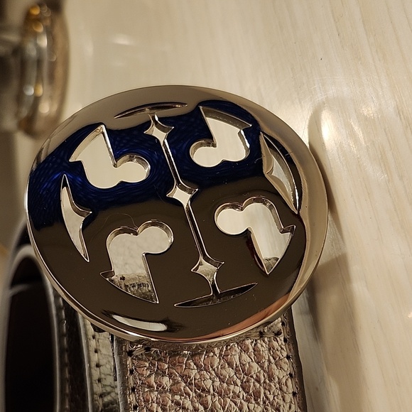 Tory Burch Miller Reva Belt in Silver - Picture 2 of 13